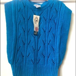 Vintage blue sweater vest
